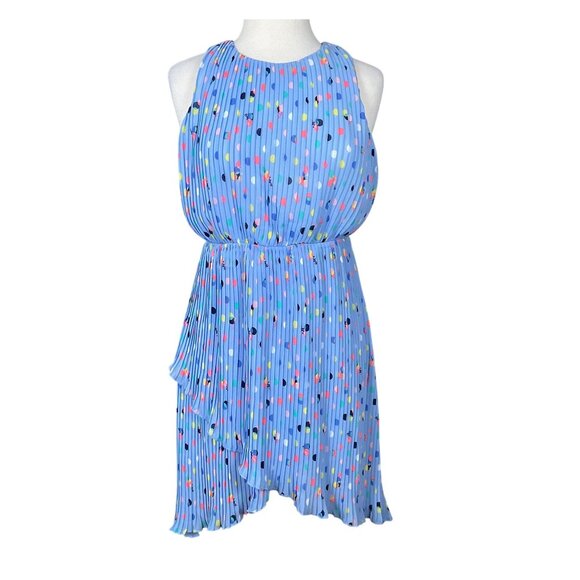 Tommy Hilfiger Girls Casual Chambray Dot Sidetail Sleeveless Dress L (12/14) NWT - Picture 1 of 10